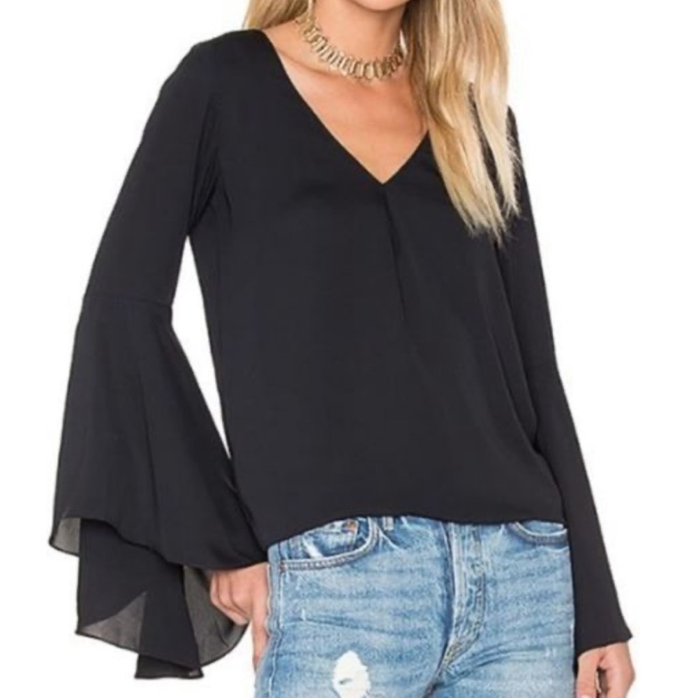 Amanda Uprichard bell sleeve blouse
